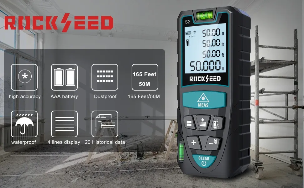 Laser distance meter comparison for UK Toolstation buyers on a workbench